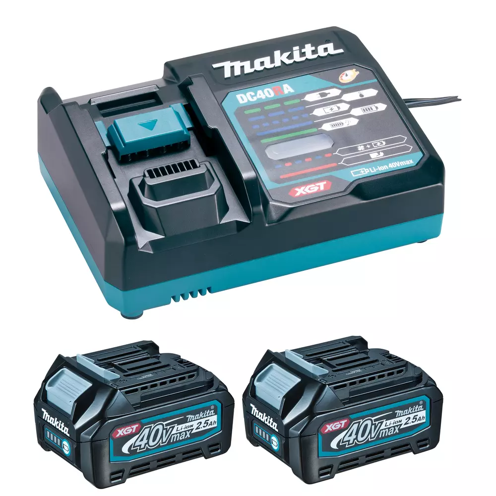 Kit fuente de alimentaci&oacute;n XGT&reg;  40Vmax X2 &middot; Li-ion &middot; 2,5 Ah &middot; DC40RA MAKITA 191J39-5