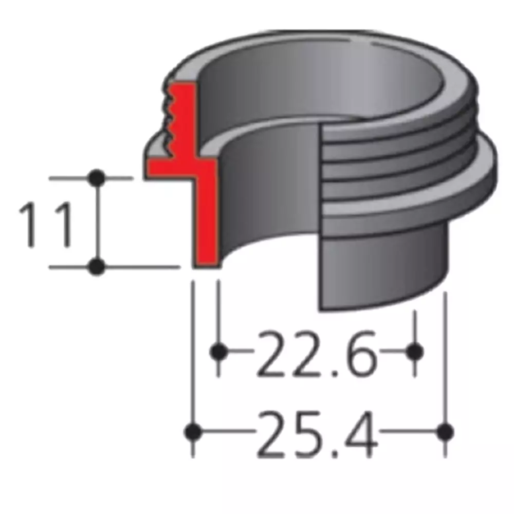 Adaptador de gu&iacute;a de plantilla 22.6 x 25.4 x 11 mm MAKITA 321812-1
