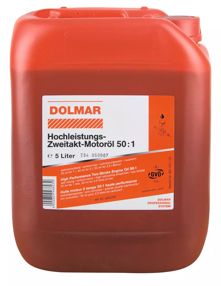 Aceite de motor de 2 tiempos, 5L, 1:50 MAKITA 980008118