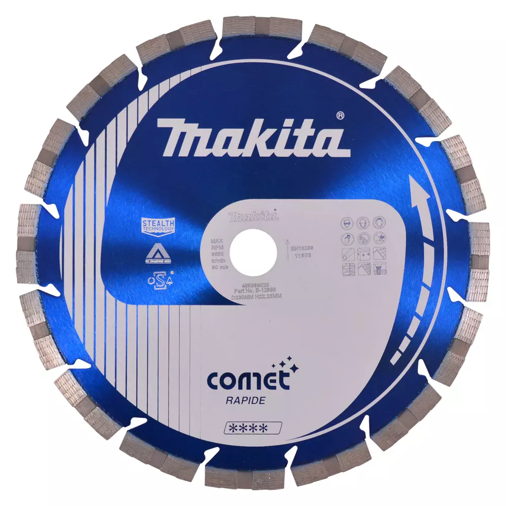 Disco de diamante Comet Stealth R&aacute;pido , 230 x 22,23 mm MAKITA B-12893