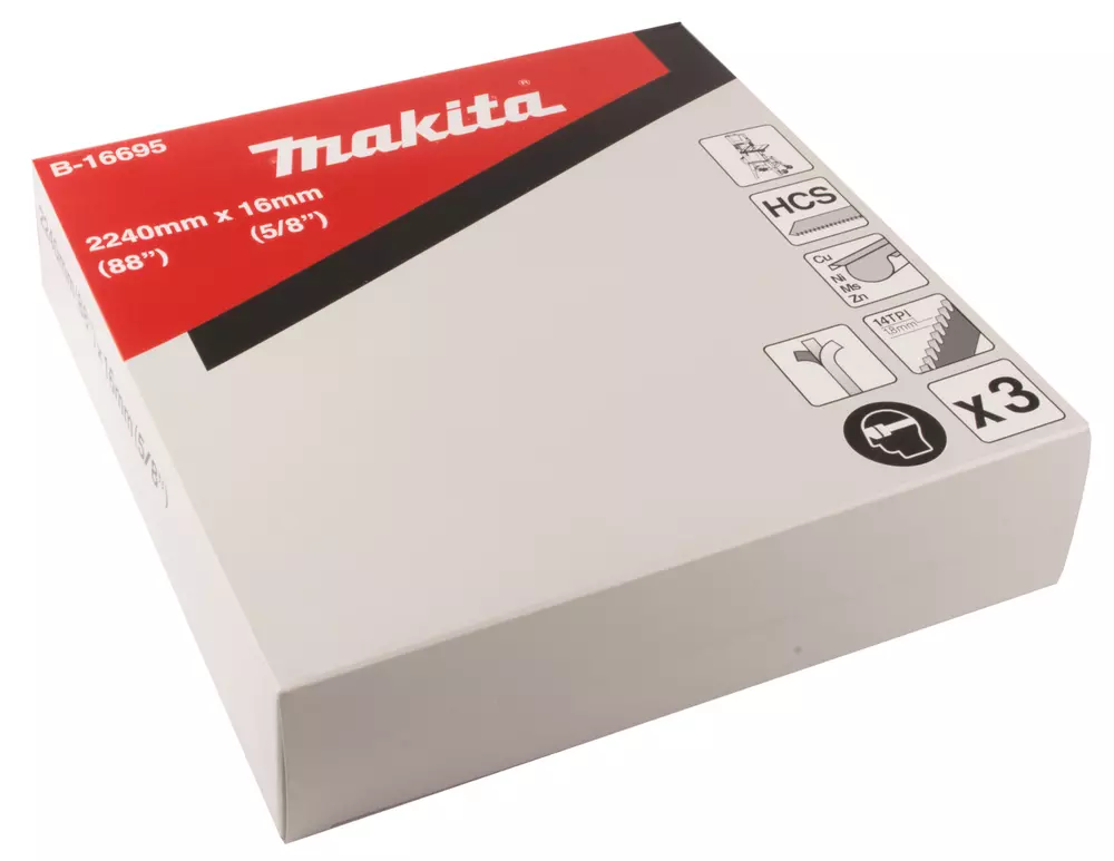 Sierra de banda, HCS, 2 240 x 16 mm, 14 TPI, 3 pcs MAKITA B-16695