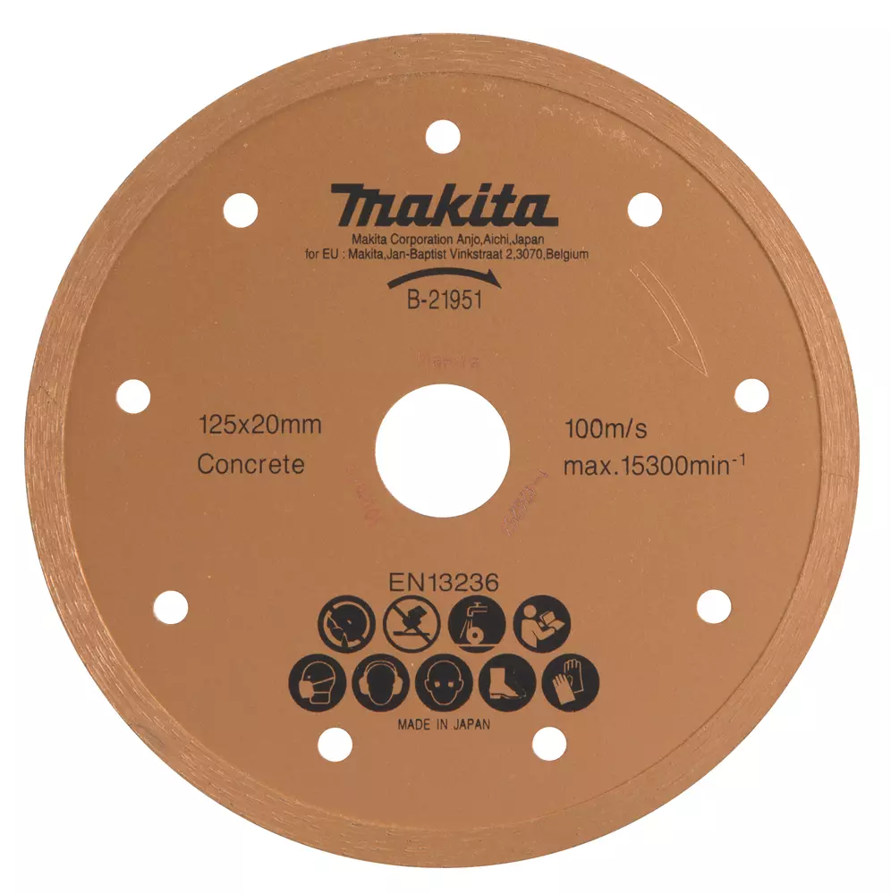 Disco de diamante 125 mm, H&uacute;medo , Borde continuo MAKITA B-21951