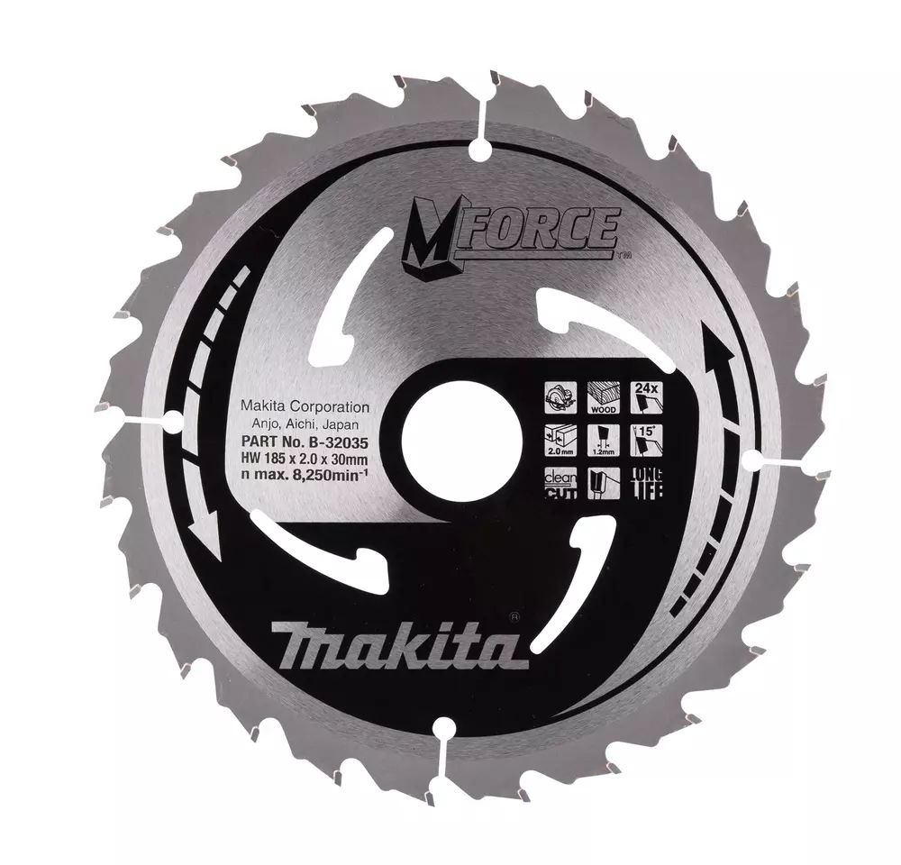 Disco sierra circular , M-parace T.C.T, 185 x 30 mm, 24 D MAKITA B-32035