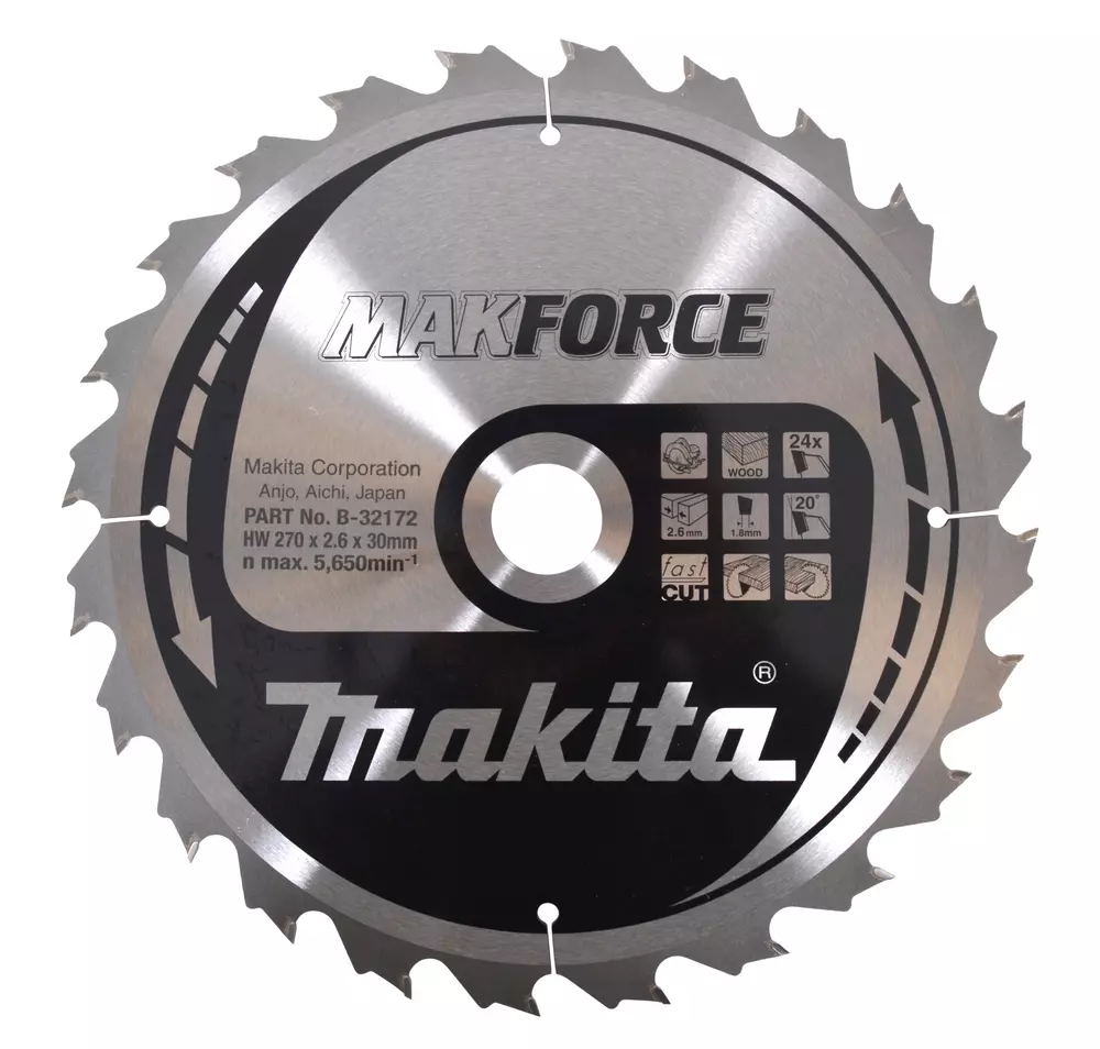 Disco sierra circular , Makparace T.C.T, 270 x 30 mm, 24 D MAKITA B-32172