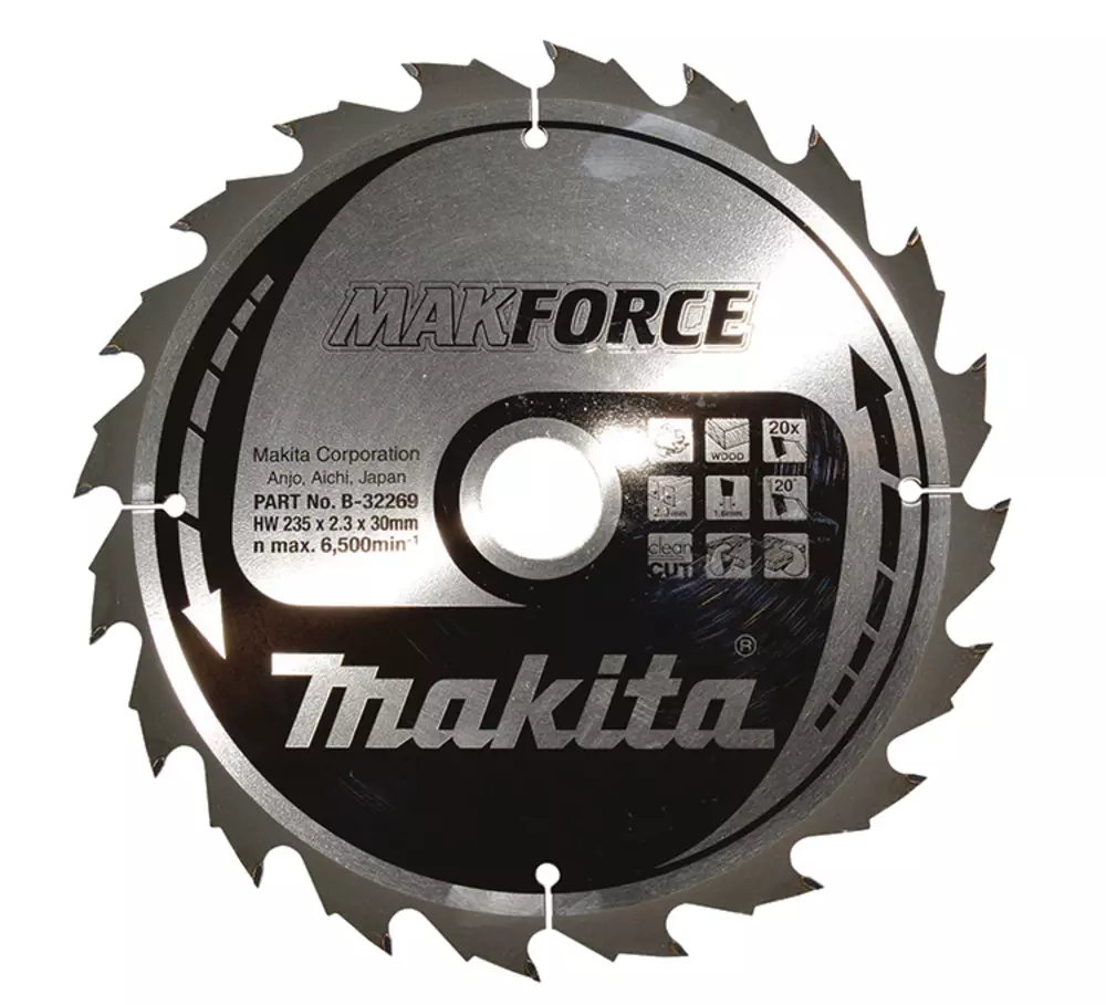 Disco sierra circular , Makparace T.C.T, 235 x 30 mm, 20 D MAKITA B-32269
