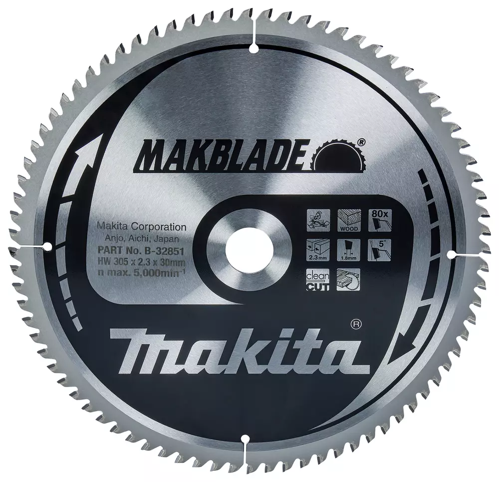 Disco sierra circular , Makblade T.C.T, 305 x 30 mm, 80 D MAKITA B-32851