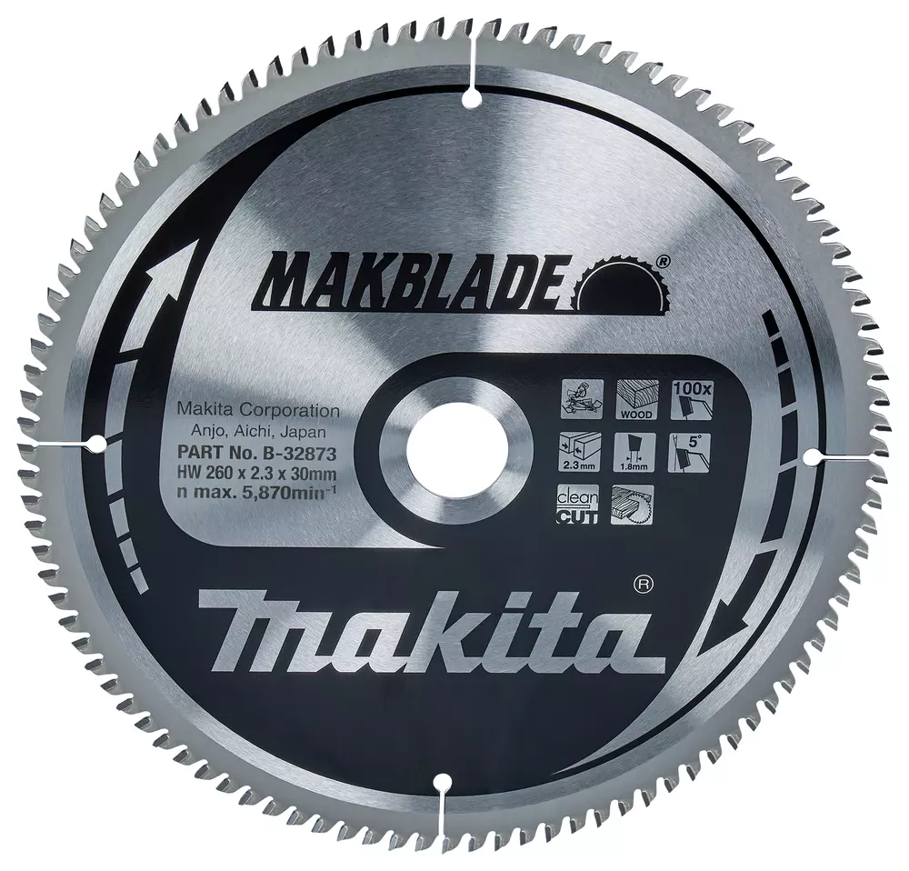 Disco sierra circular , Makblade T.C.T, 260 x 30 mm, 100 D MAKITA B-32873