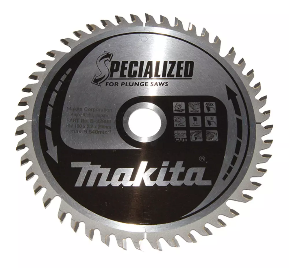 Disco sierra circular , Specialized T.C.T, 160 x 20 mm, 48 D MAKITA B-32998