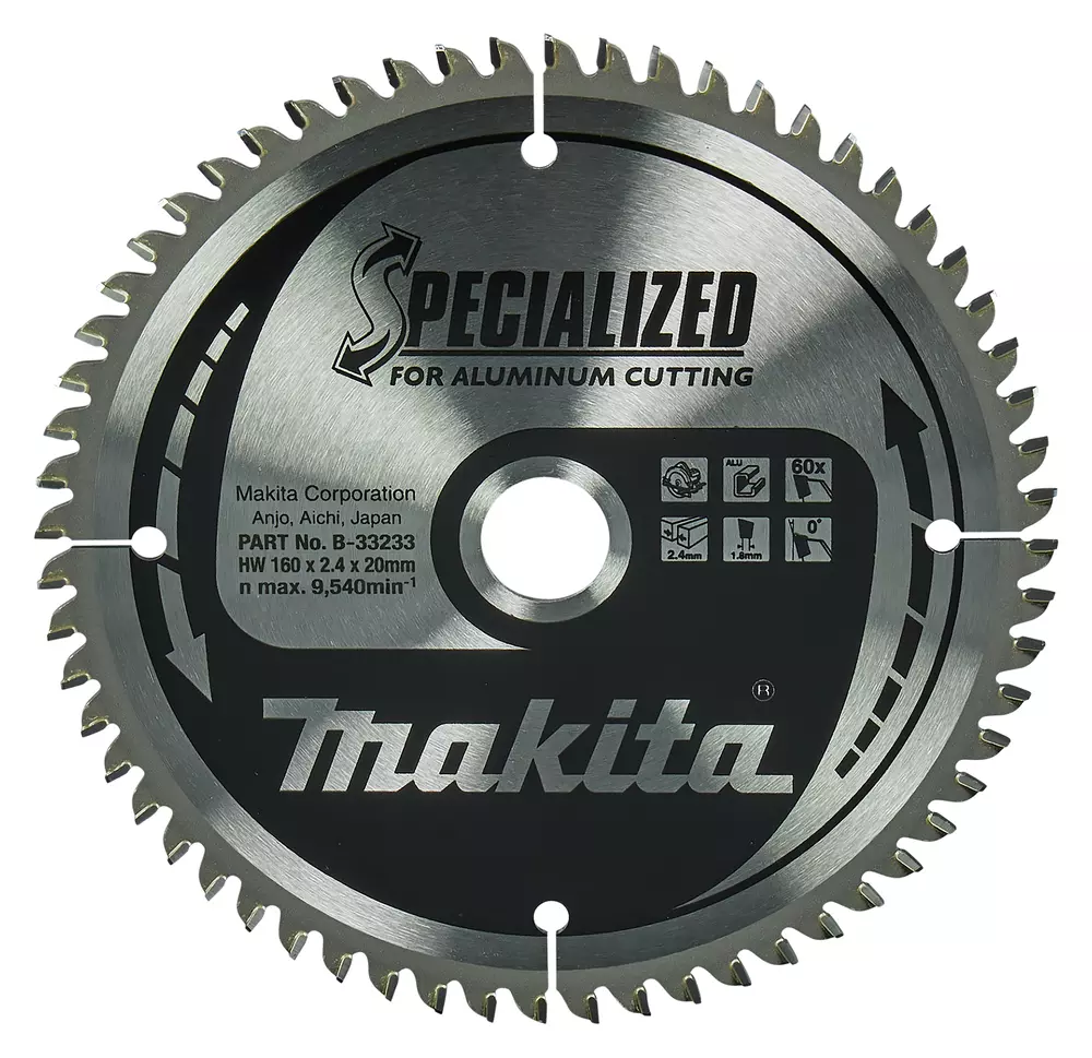 Disco sierra circular , Specialized T.C.T, 160 x 20 mm, 60 D MAKITA B-33233