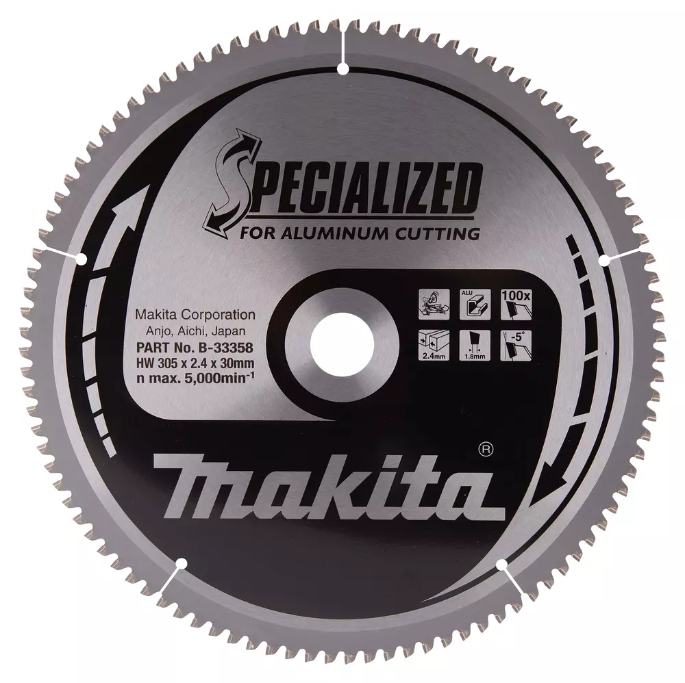 Disco sierra circular , Specialized T.C.T, 305 x 30 mm, 100 D MAKITA B-33358