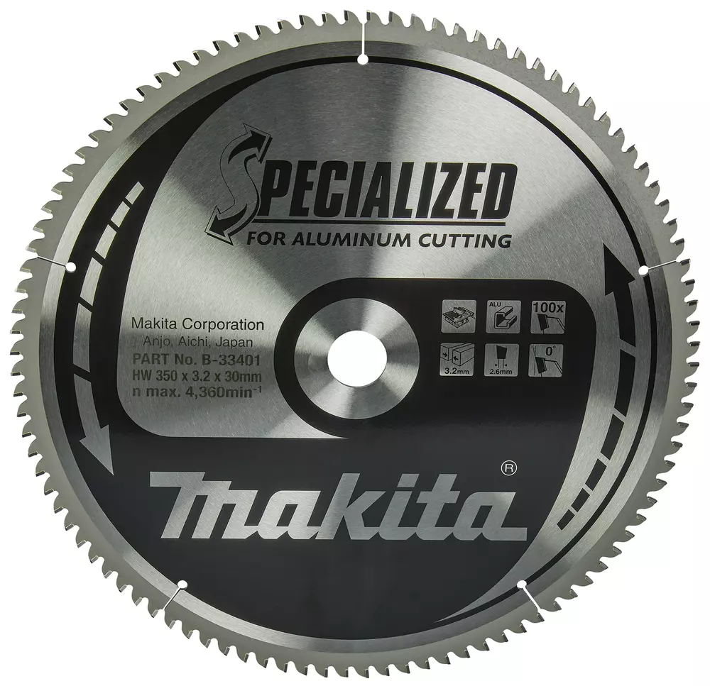 Disco sierra circular , Specialized T.C.T, 350 x 30 mm, 100 D MAKITA B-33401