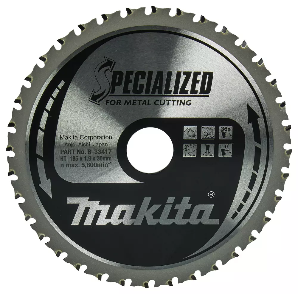 Disco sierra circular , Specialized T.C.T, 185 x 30 mm, 36 D MAKITA B-33417