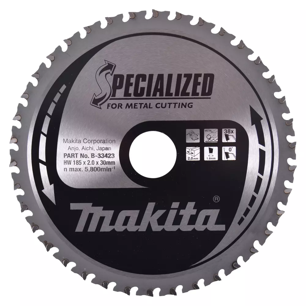 Disco sierra circular , Specialized T.C.T, 185 x 30 mm, 38 D MAKITA B-33423