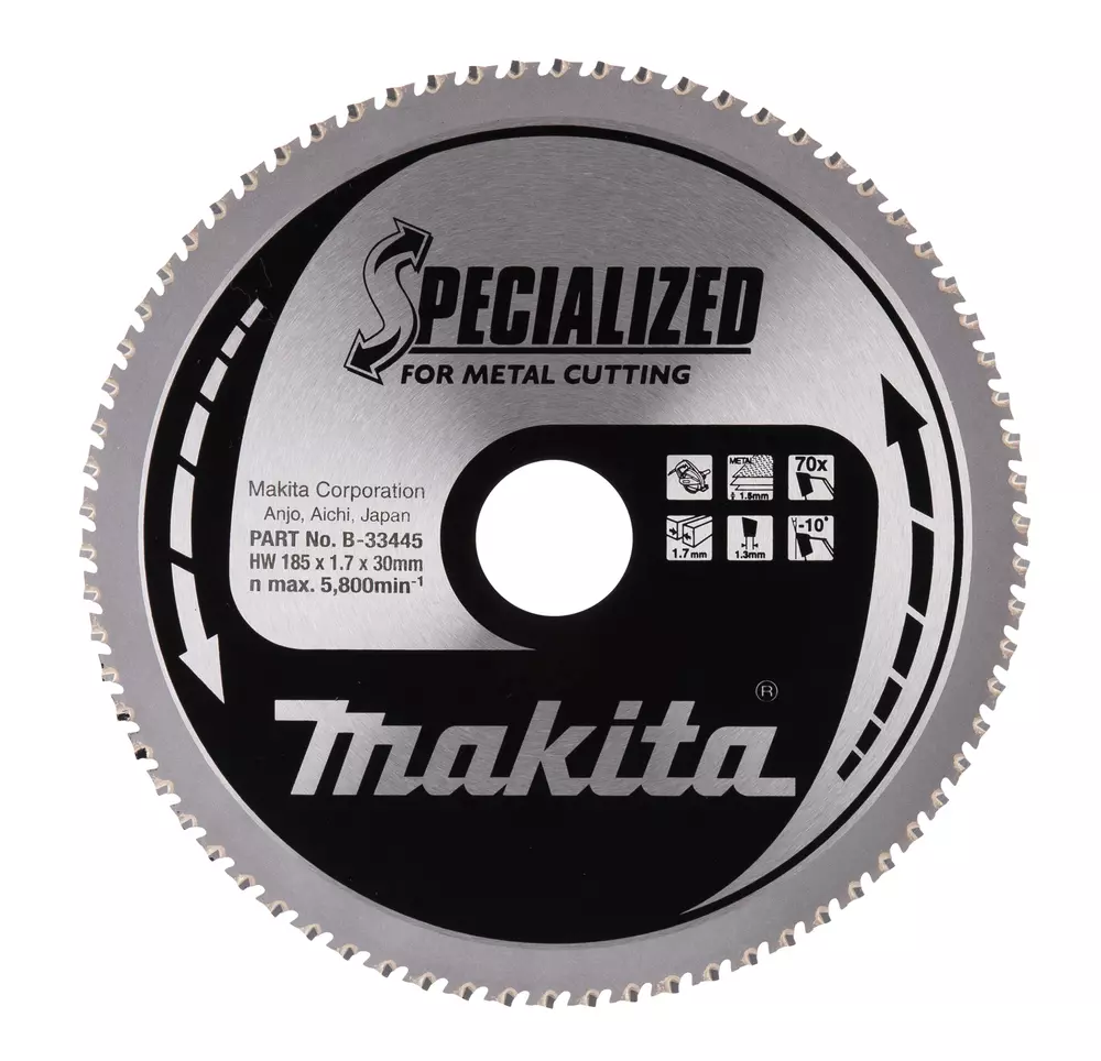 Disco sierra circular , Specialized T.C.T, 185 x 30 mm, 70 D MAKITA B-33445