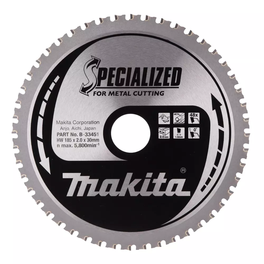 Disco sierra circular , Specialized T.C.T, 185 x 30 mm, 48 D MAKITA B-33451