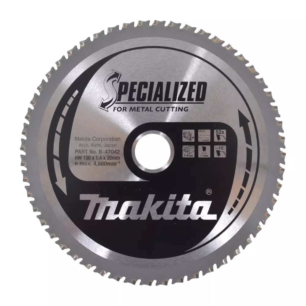 Disco sierra circular , Specialized T.C.T, 150 x 20 mm, 52 D MAKITA B-47042