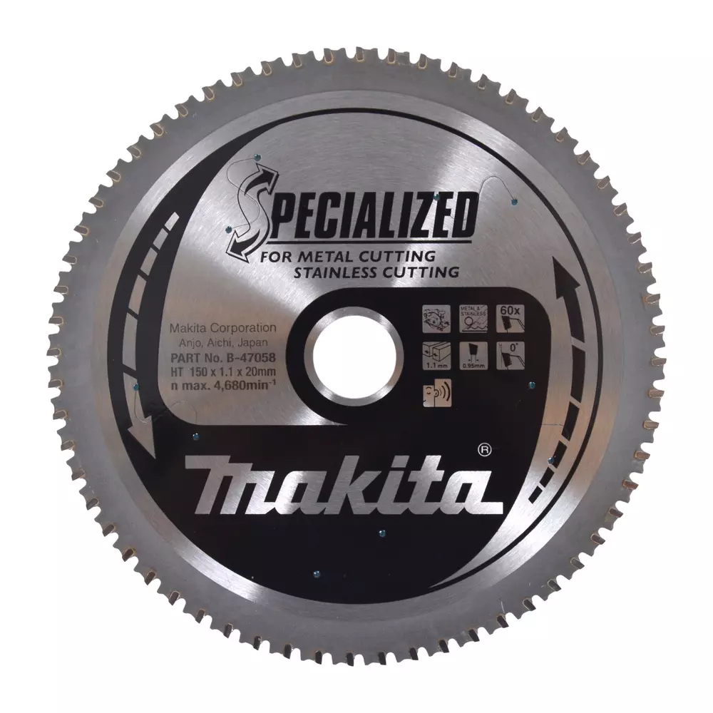 Disco sierra circular , Specialized T.C.T, 150 x 20 mm, 60 D MAKITA B-47058