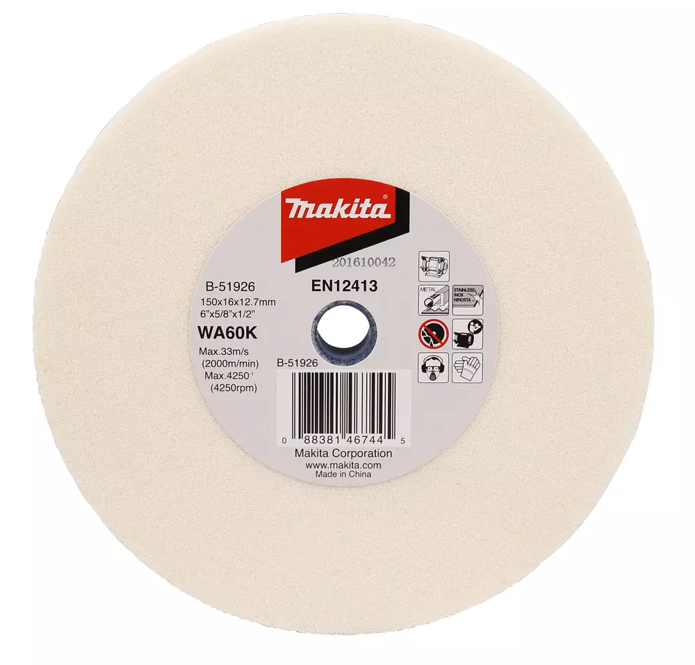 Disco esmerilador 150 x 16 x 12,7 mm, WA60K MAKITA B-51926