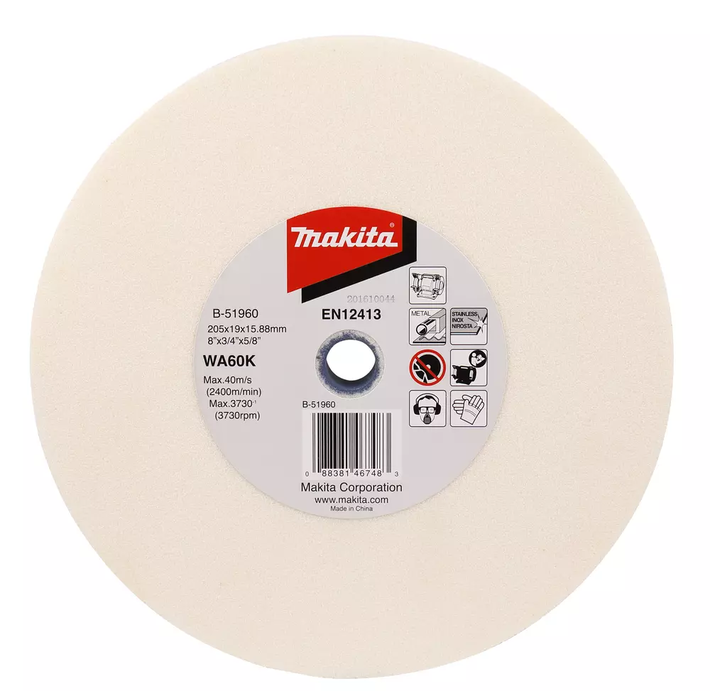 Disco esmerilador 205 x 19 x 15,88 mm, WA60K MAKITA B-51960