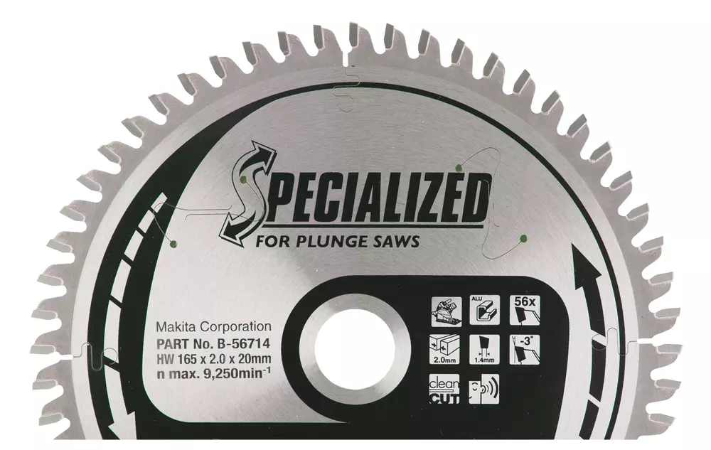 B-56714 Disco sierra circular , Specialized T.C.T, 165 x 20 mm, 56 D