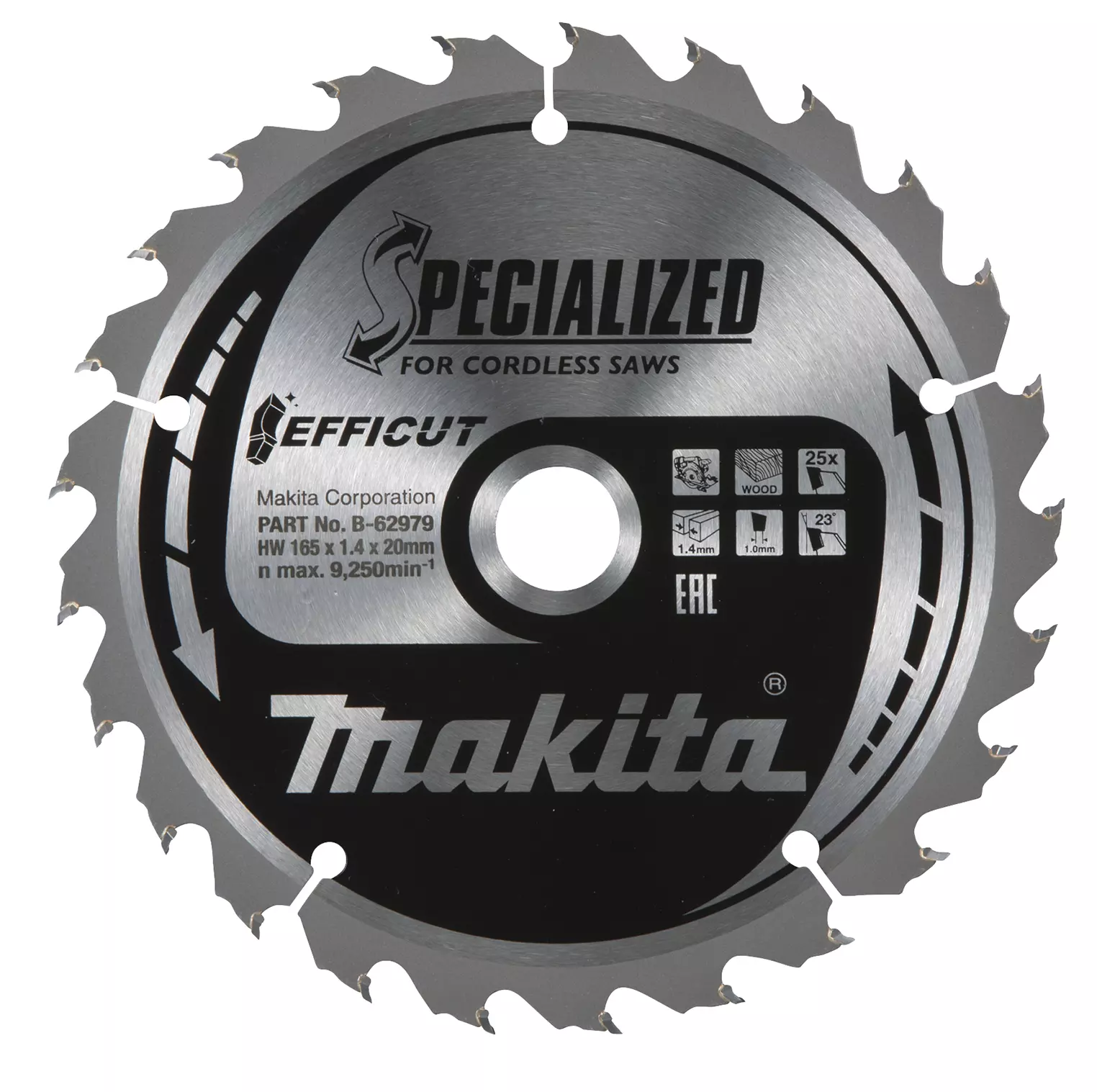 DISCO TCT 165X25T MADERA EFFICUT