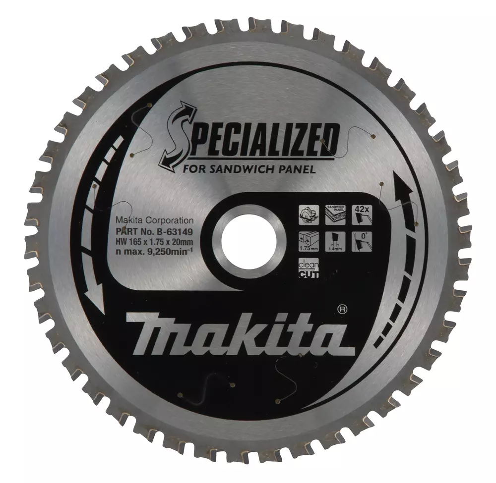 Disco sierra circular , Specialized T.C.T, 165 x 20 mm, 42 D MAKITA B-63149