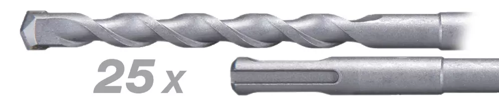 Broca TCT  para SDS-PLUS, 6 x 160 mm, 25 pcs MAKITA D-01177-25