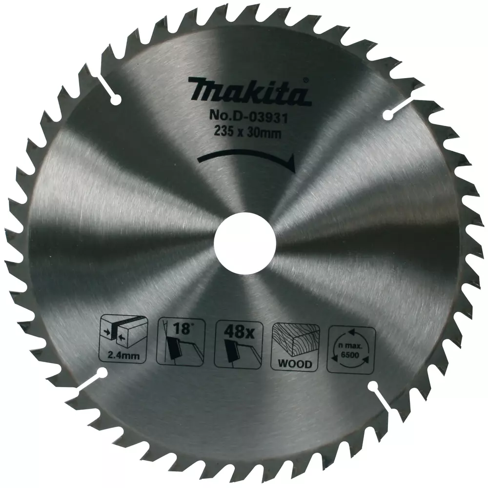 Disco sierra circular , Standard T.C.T, 235 x 30 mm, 48 D MAKITA D-03931