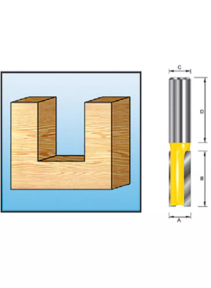 Fresa recta 2 filos, 6 mm MAKITA D-09248