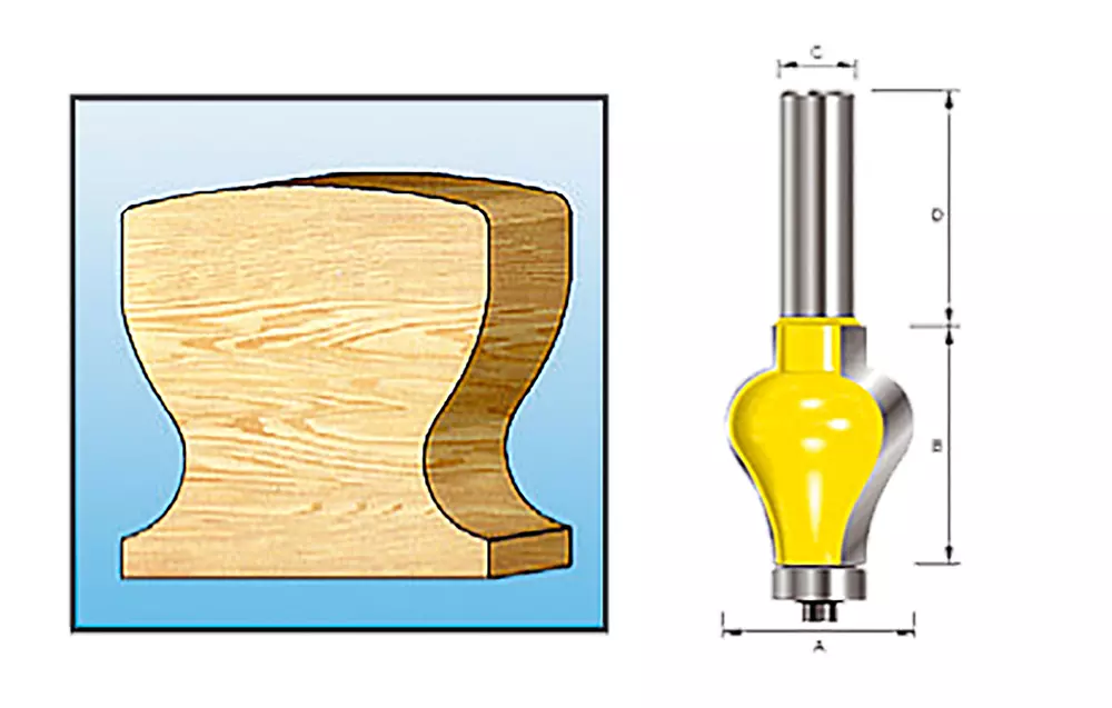 Fresa molduradora 12 x 32 x 38.1 mm MAKITA D-11829