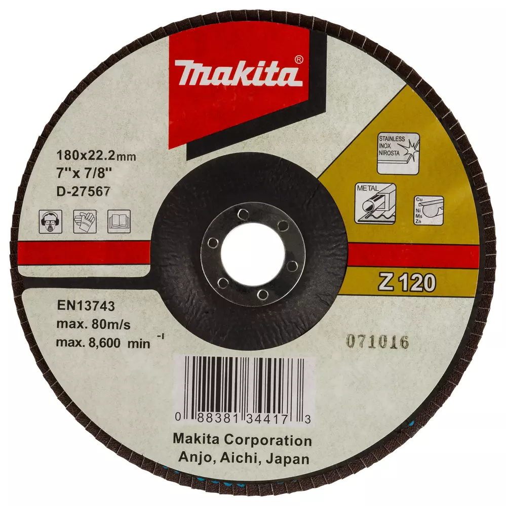 Disco de l&aacute;minas 180mm MAKITA D-27567