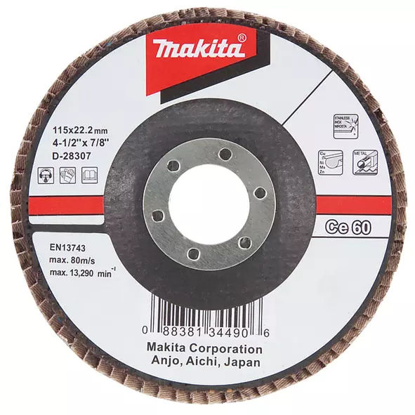 Disco de l&aacute;minas de &oacute;xido de aluminio cer&aacute;mico 115mm G40