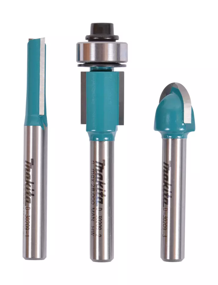 Estuche de fresas rectas, v&aacute;stago 6 mm MAKITA D-30209