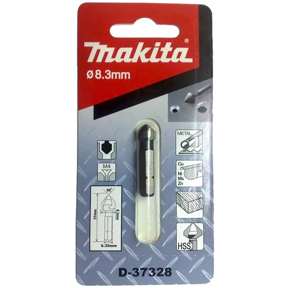 Avellanador de acero 90&deg;, HSS, 8,3 mm MAKITA D-37328