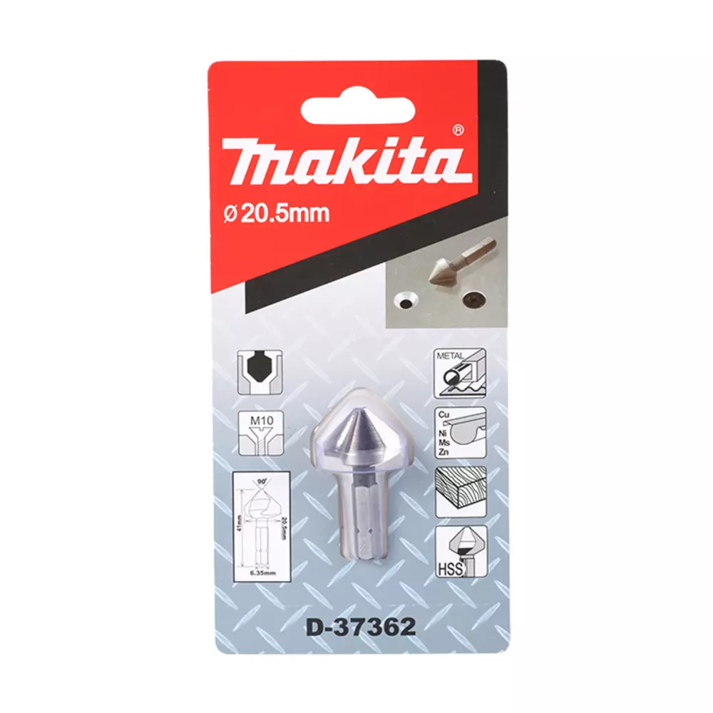 Avellanador de acero 90&deg;, HSS, 16,5 mm MAKITA D-37356
