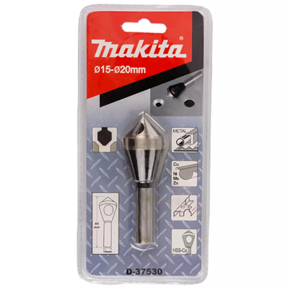 Avellanador de acero 15 - 20 x 85 mm, 90&deg; MAKITA D-37530