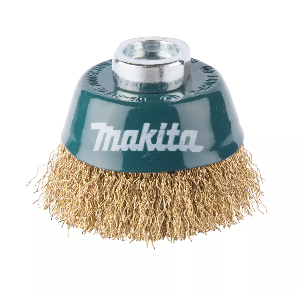 Grata c&oacute;nica ondulada de acero latonado 60 mm, 0,3 mm, M14 MAKITA D-39746
