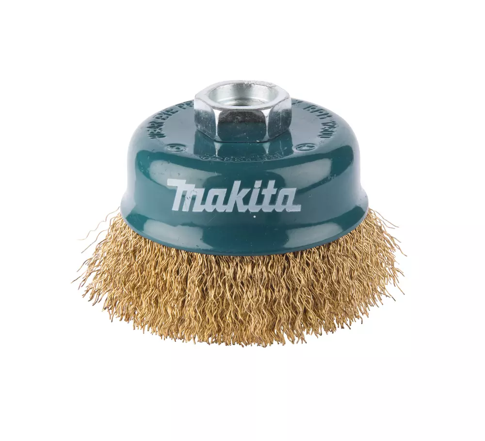Grata c&oacute;nica ondulada de acero latonado 75 mm, 0,3 mm, M14 MAKITA D-39768