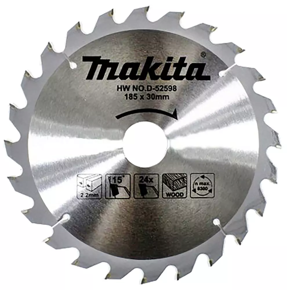 Disco sierra circular , Standard T.C.T 185 x 30 mm, 24 D MAKITA D-52598