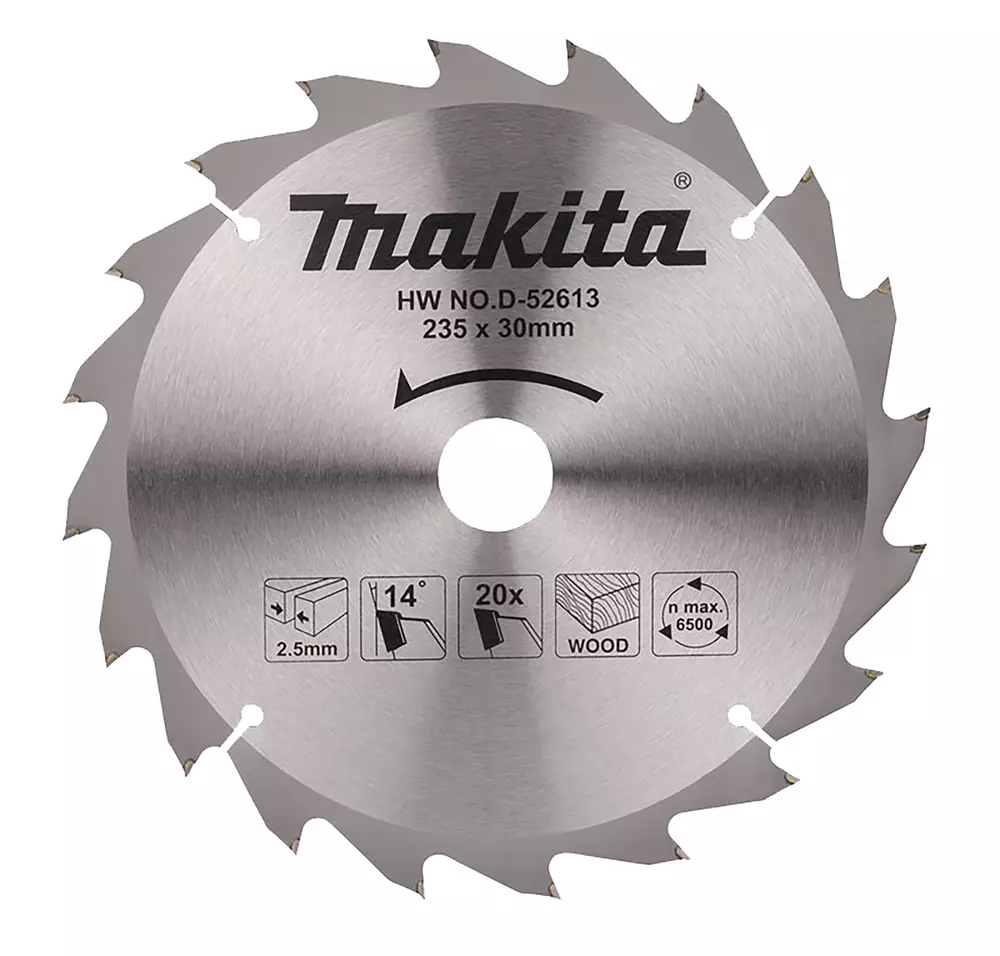 Disco sierra circular , Standard T.C.T. 235 x 30 mm, 20 D MAKITA D-52613