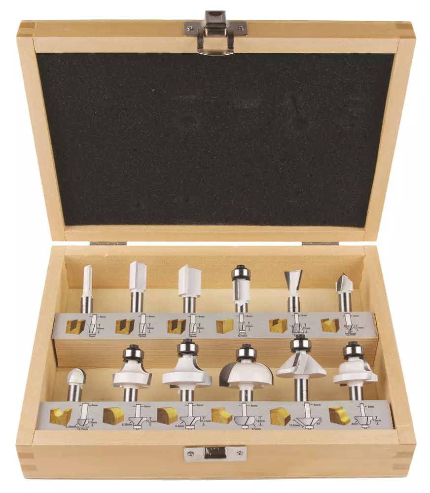 Router estuche de puntas, 12 pcs MAKITA D-53556