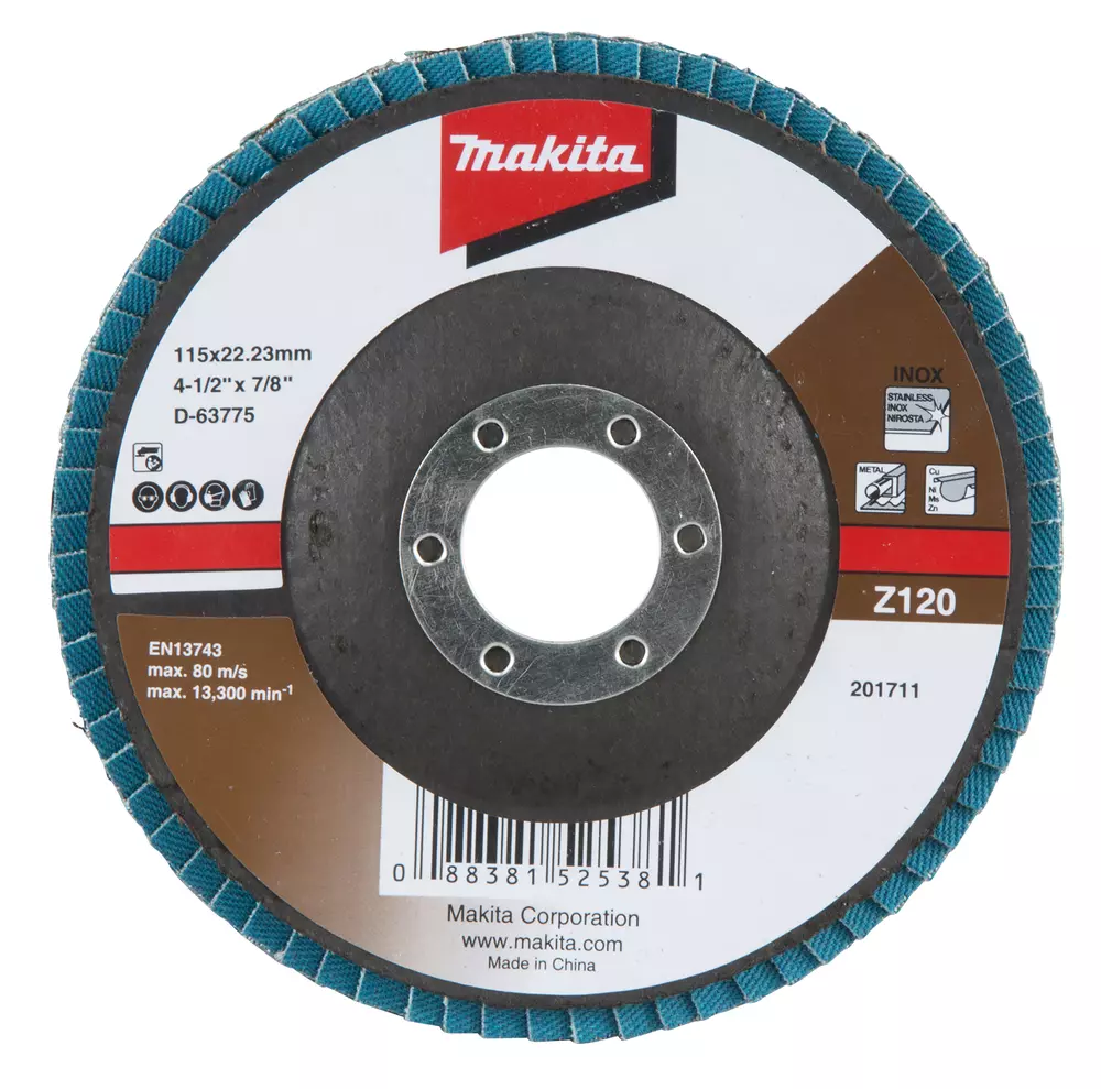 Disco de l&aacute;minas 115 x 22,23 mm, Z120 MAKITA D-63775
