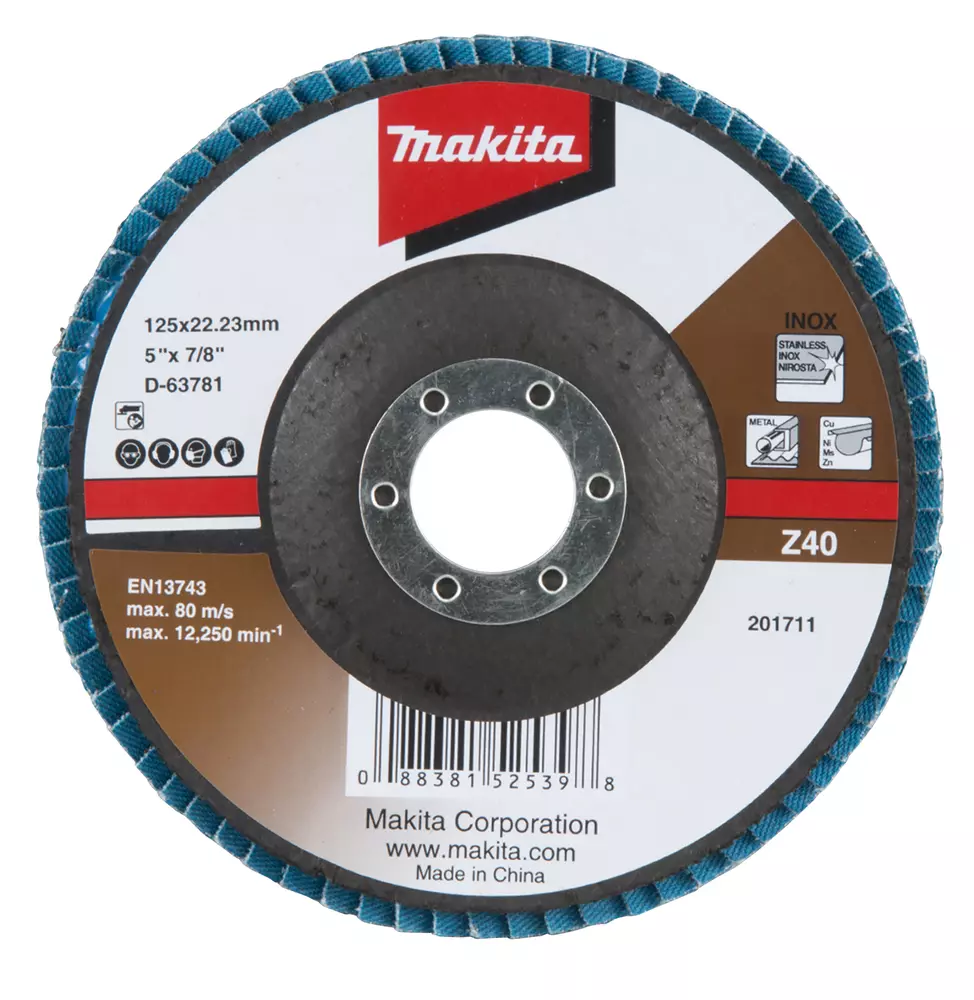 Disco de l&aacute;minas 125 x 22,23 mm, Z40 MAKITA D-63781