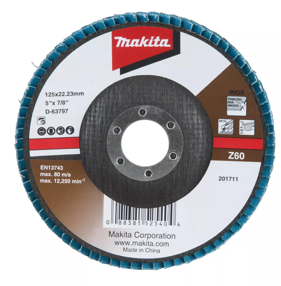 Disco de l&aacute;minas 125 x 22,23 mm, Z60 MAKITA D-63797