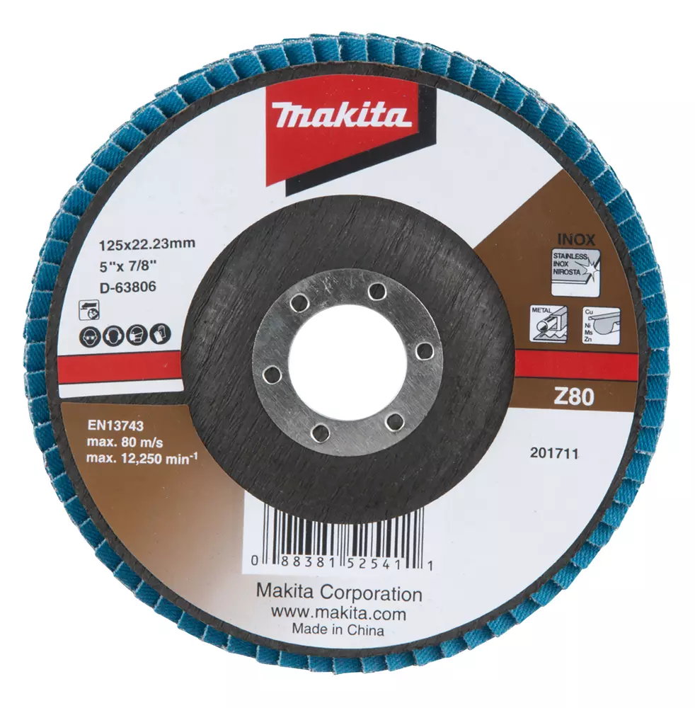 Disco de l&aacute;minas 125 x 22,23 mm, Z80 MAKITA D-63806