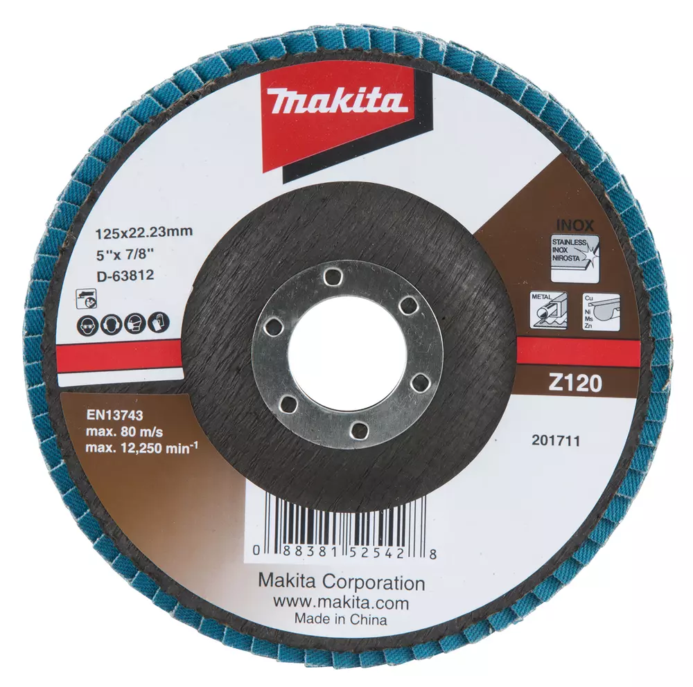 Disco de l&aacute;minas 125 x 22,23 mm, Z120 MAKITA D-63812