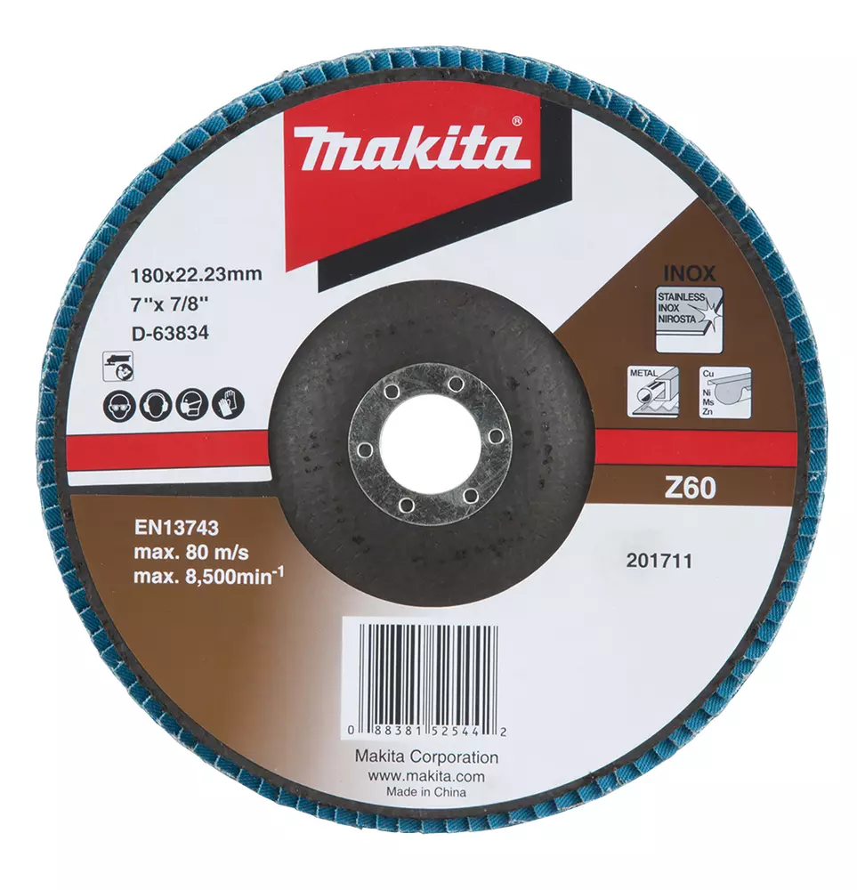 Disco de l&aacute;minas 180 x 22,23 mm, Z60 MAKITA D-63834