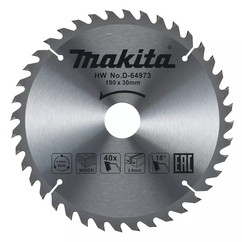 Disco sierra circular , Standard T.C.T. 190 x 30 mm, 24 D MAKITA D-64973