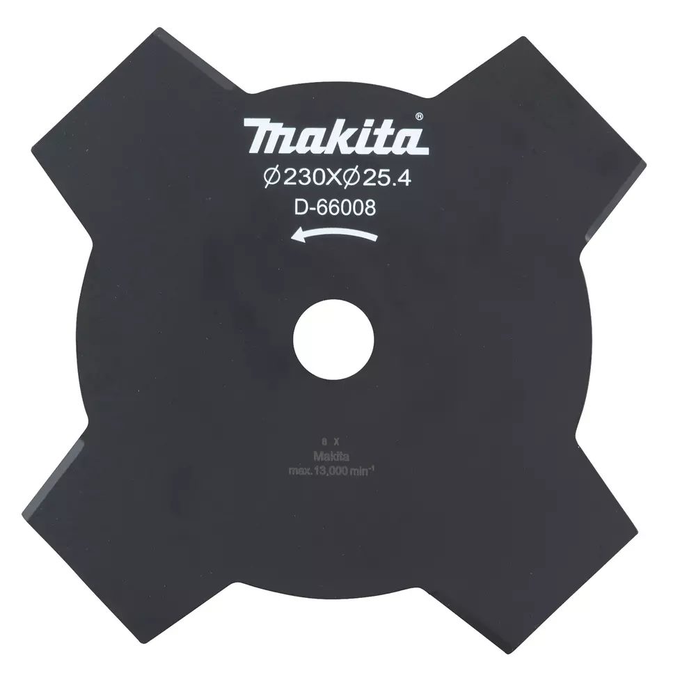 Disco circular 4 dientes, 230 x 25,4 mm, C&eacute;sped MAKITA D-66008