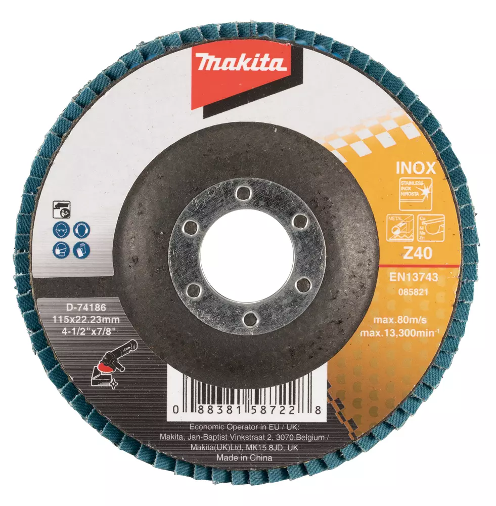 Disco de l&aacute;minas 115 x 22,23 mm, Z40 MAKITA D-74186